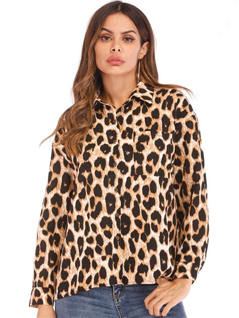 leopard print blouse plus size